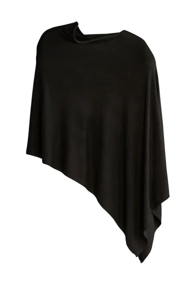 The Travel Poncho in Black