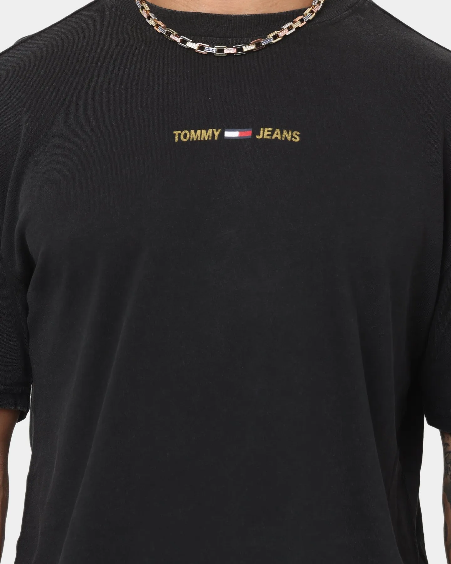 Tommy Jeans Metallic Linear T-Shirt Black