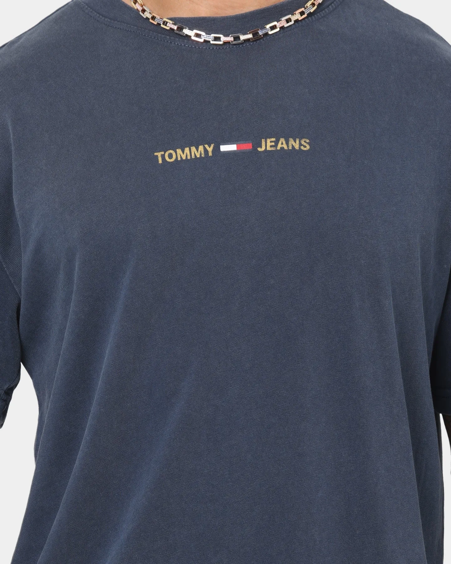 Tommy Jeans Metallic Linear T-Shirt Twilight Navy