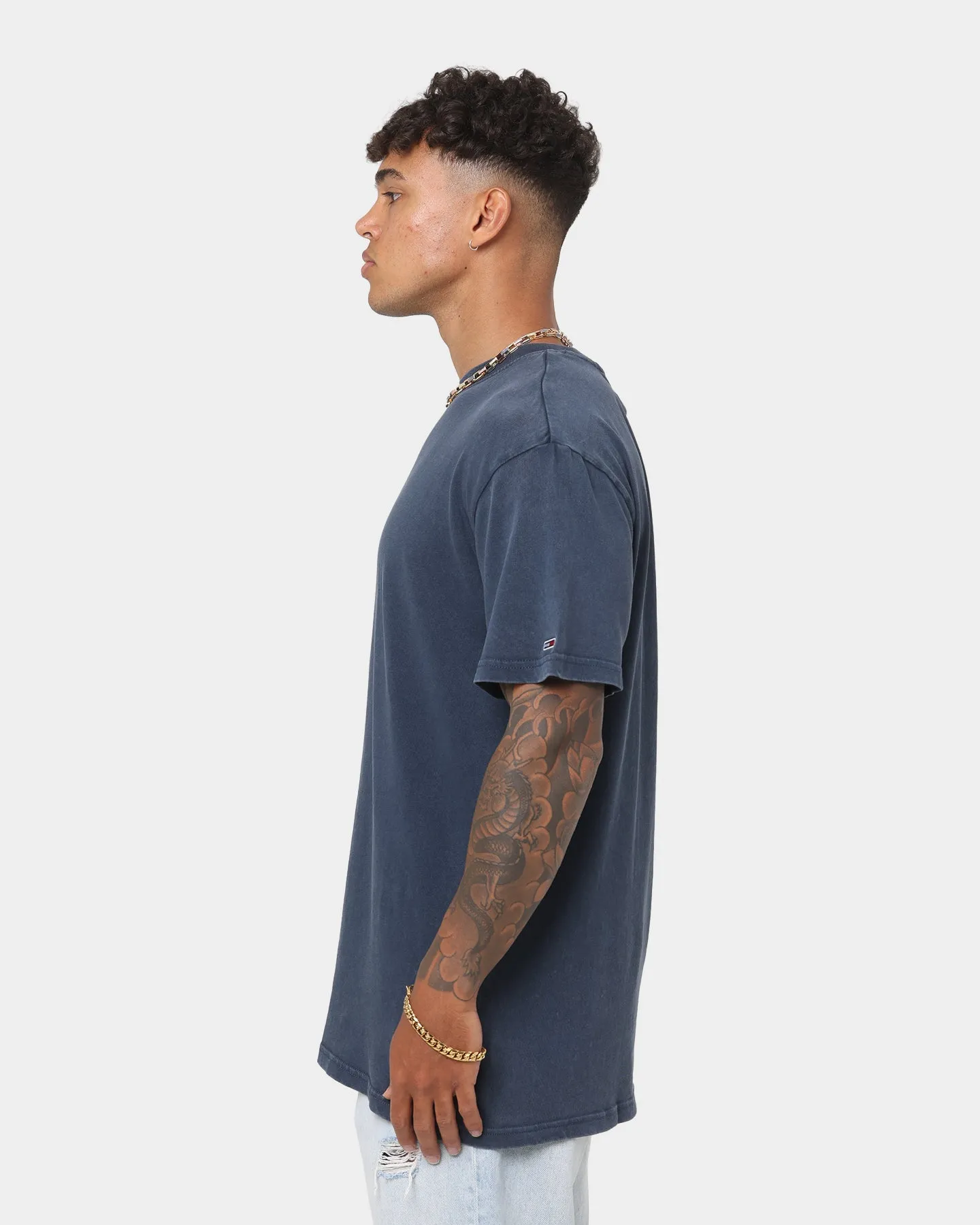 Tommy Jeans Metallic Linear T-Shirt Twilight Navy