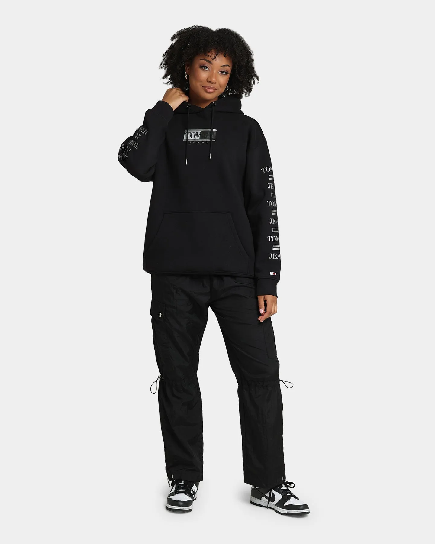 Tommy Jeans Women's Metallic Hoodie Black