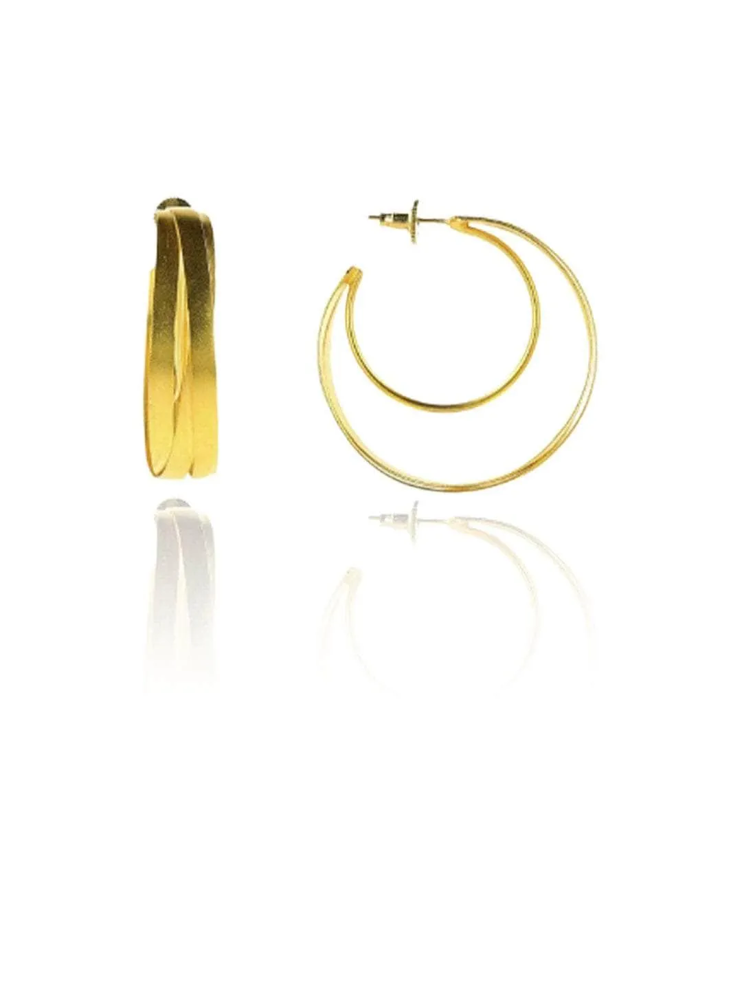 Triple Layer Twisted Hoop Earrings