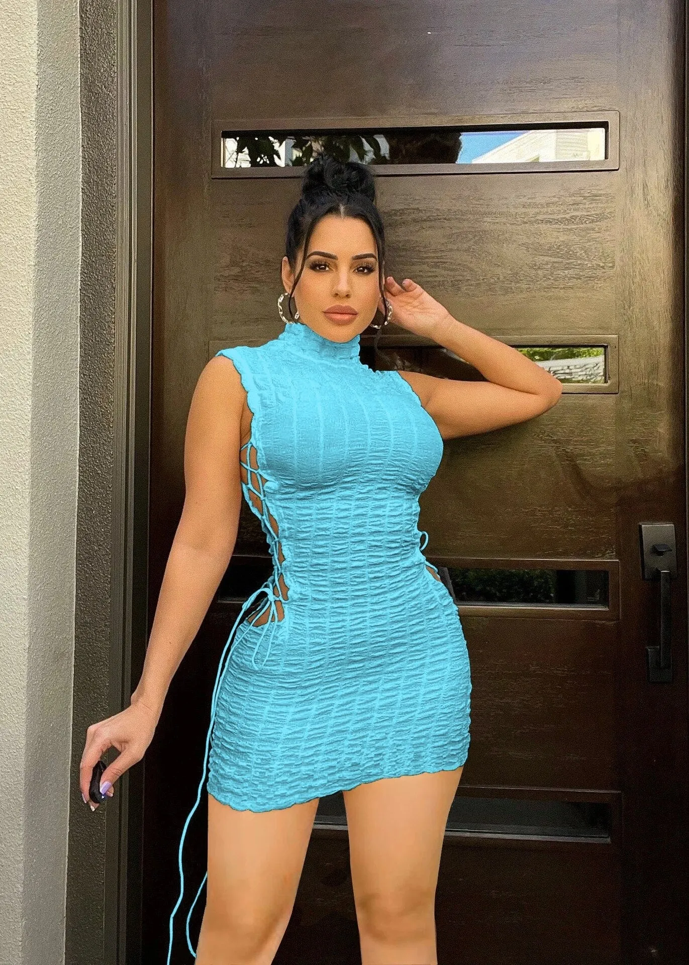 Turtleneck Bodycon Midi Dress for Women*