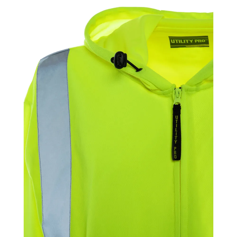 Utility Pro Hi Vis Ultra Light Full Zip Waterproof Teflon Hoodie Class 3 - UHV829