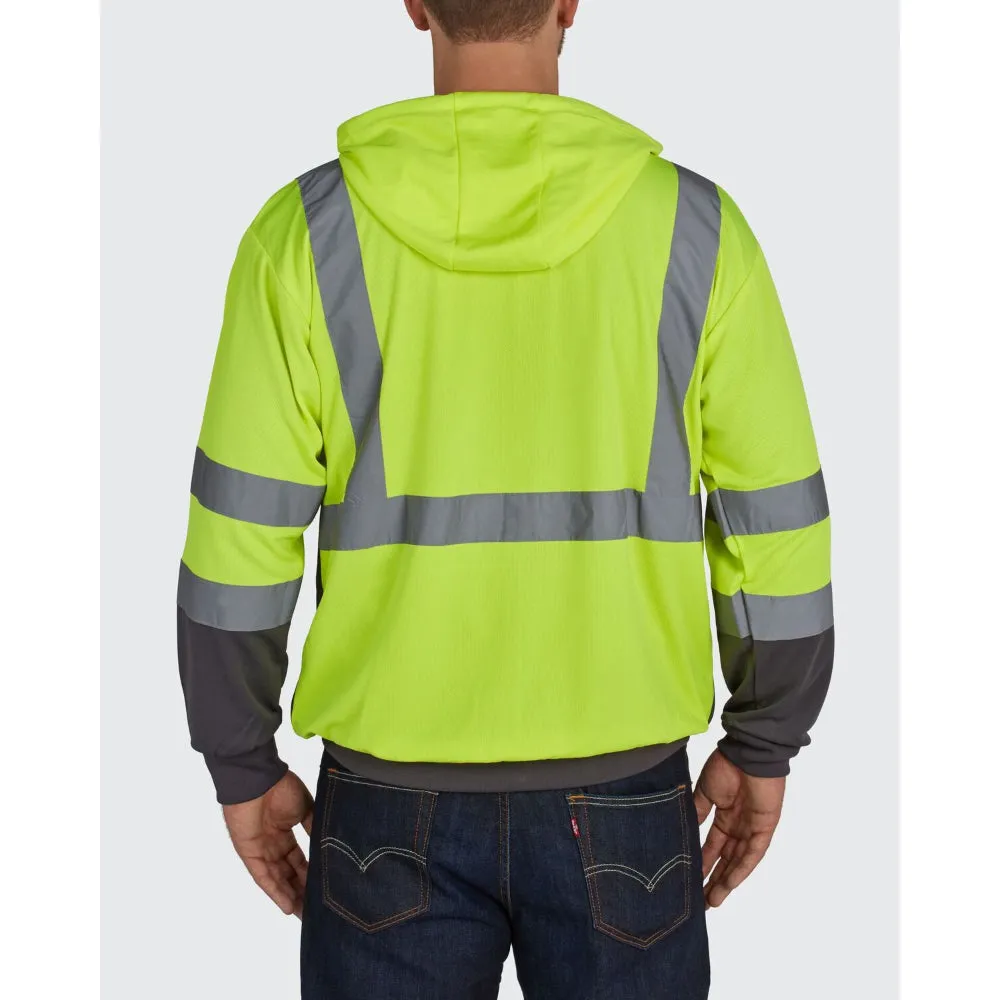 Utility Pro Hi Vis Ultra Light Full Zip Waterproof Teflon Hoodie Class 3 - UHV829