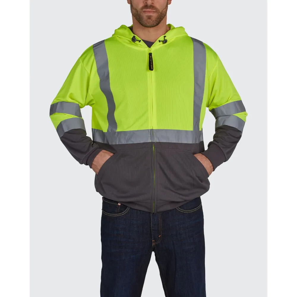 Utility Pro Hi Vis Ultra Light Full Zip Waterproof Teflon Hoodie Class 3 - UHV829