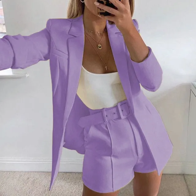 Valerie Two-Piece Blazer & Shorts Suit Set