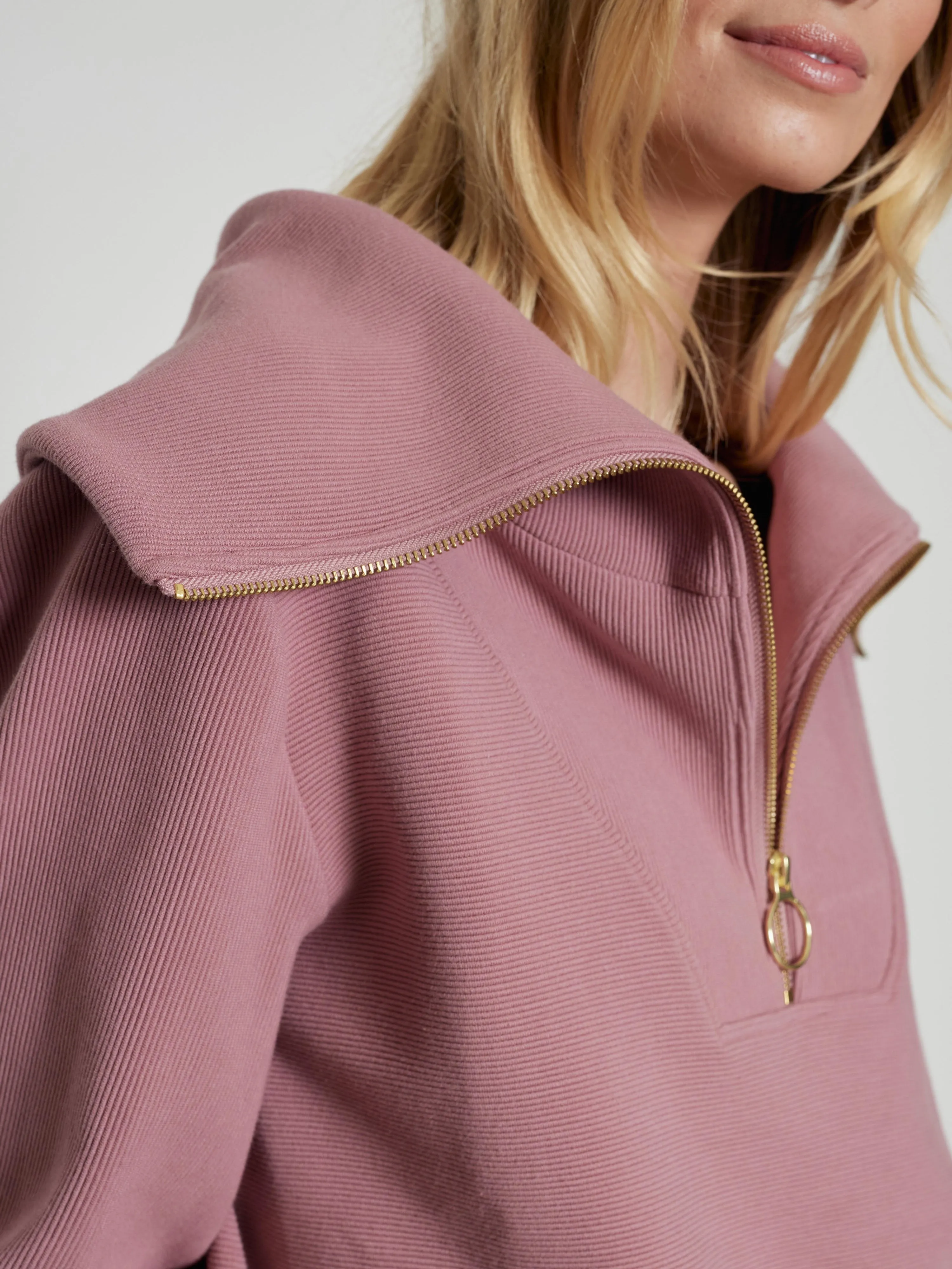 Varley Vine Half Zip Pullover - Nostalgia Rose