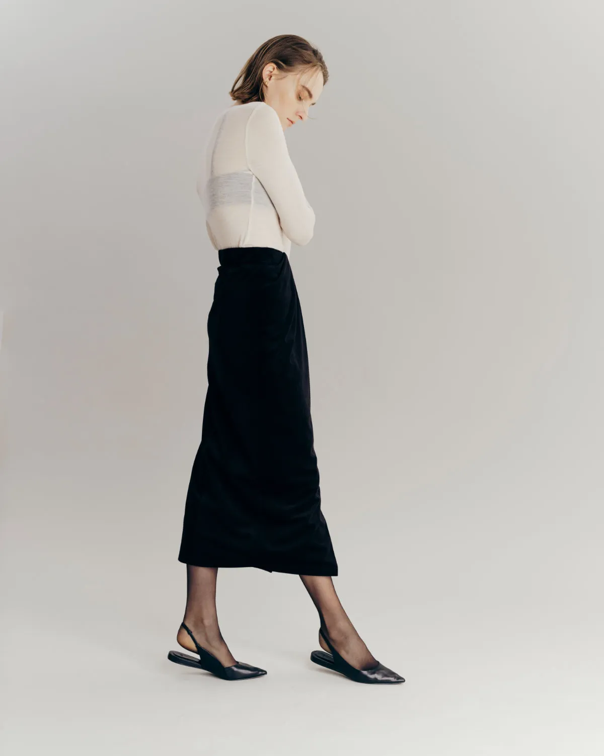 Velvet Pencil Skirt