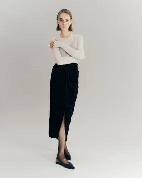 Velvet Pencil Skirt