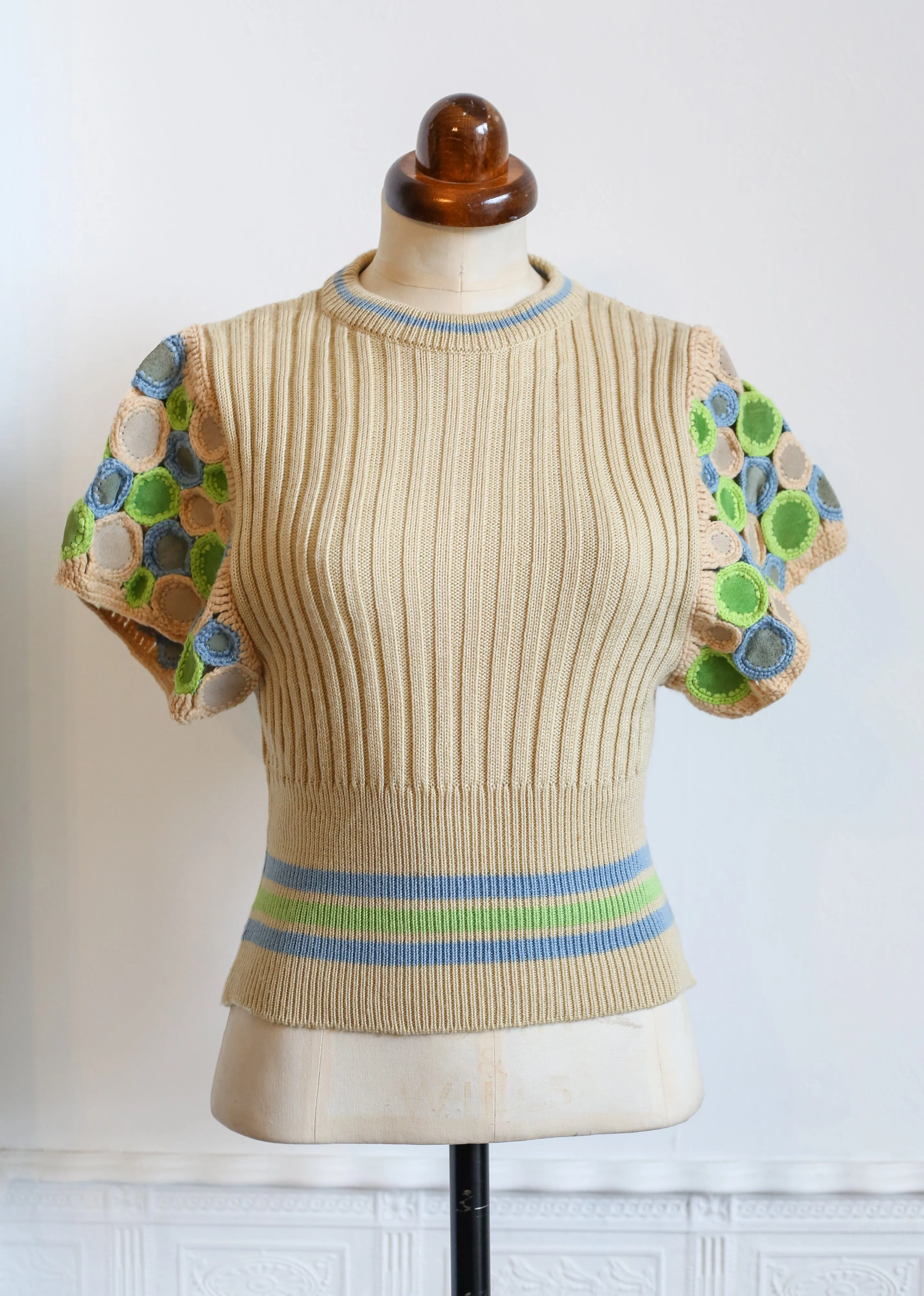 Vintage 1970s Wenjilli Designer Knit Top