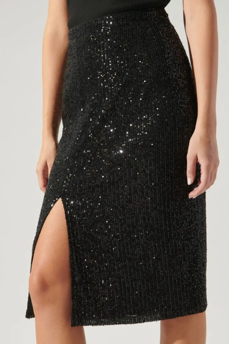 Vivica Sequin Pencil Skirt