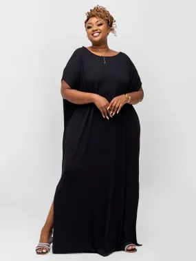 Vivo Essentials Dolman Maxi Dress - Black