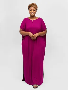 Vivo Essentials Dolman Maxi Dress - Mulberry