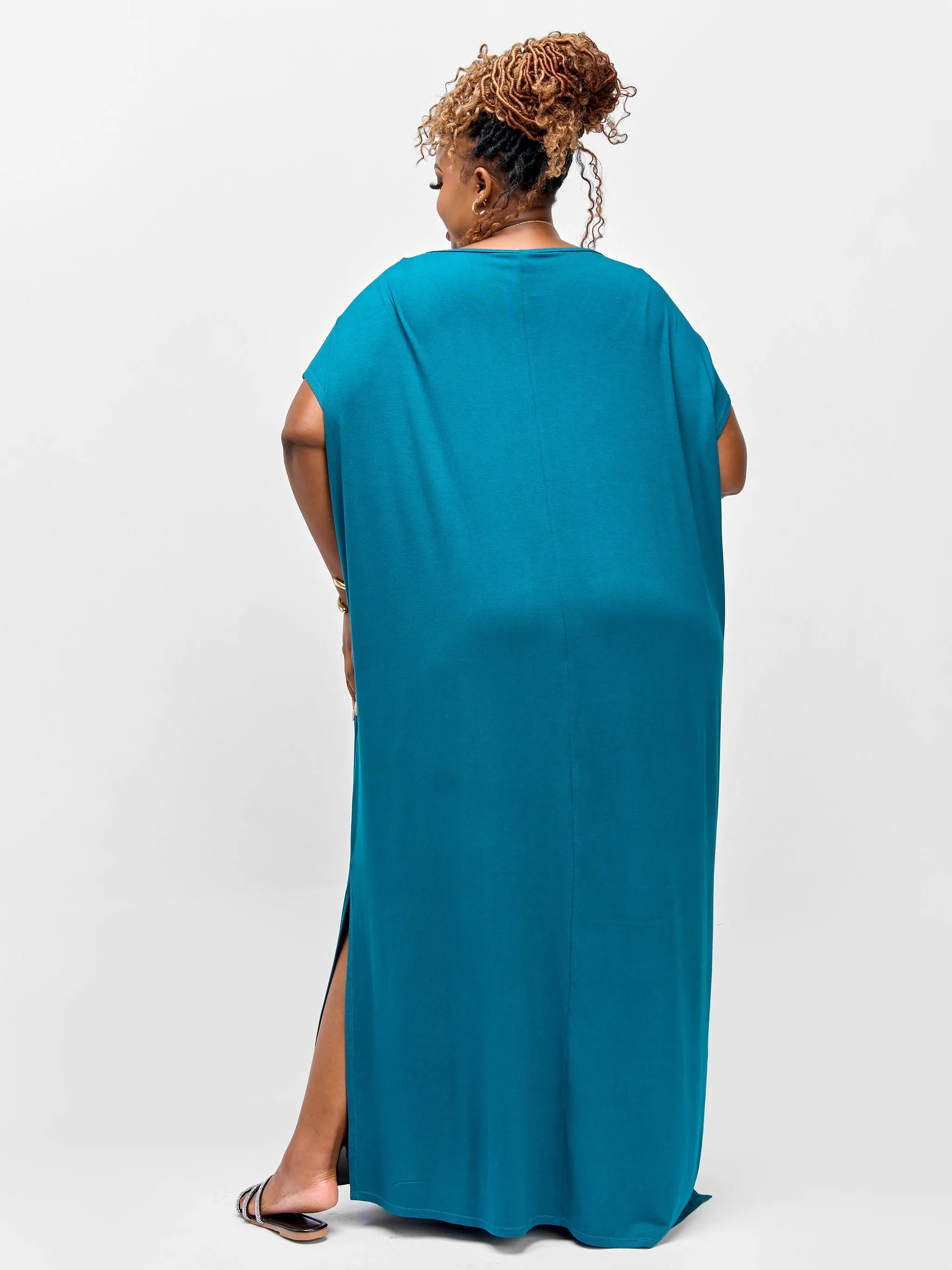 Vivo Essentials Dolman Maxi Dress - Teal