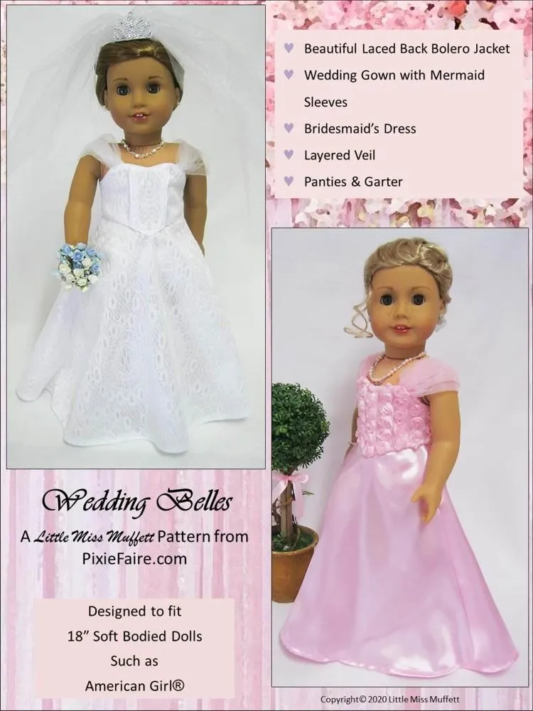 Wedding Belles 18" Doll Clothes Pattern