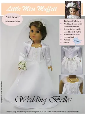 Wedding Belles 18" Doll Clothes Pattern