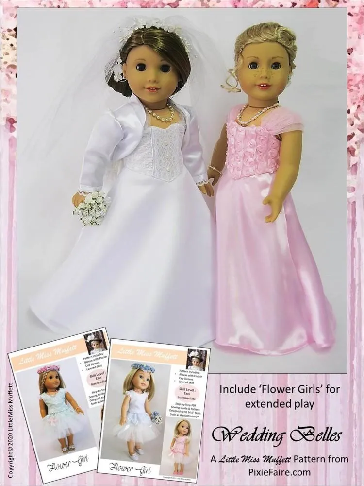 Wedding Belles 18" Doll Clothes Pattern