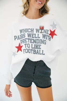 WINE LOVER FOOTBALL PULLOVER