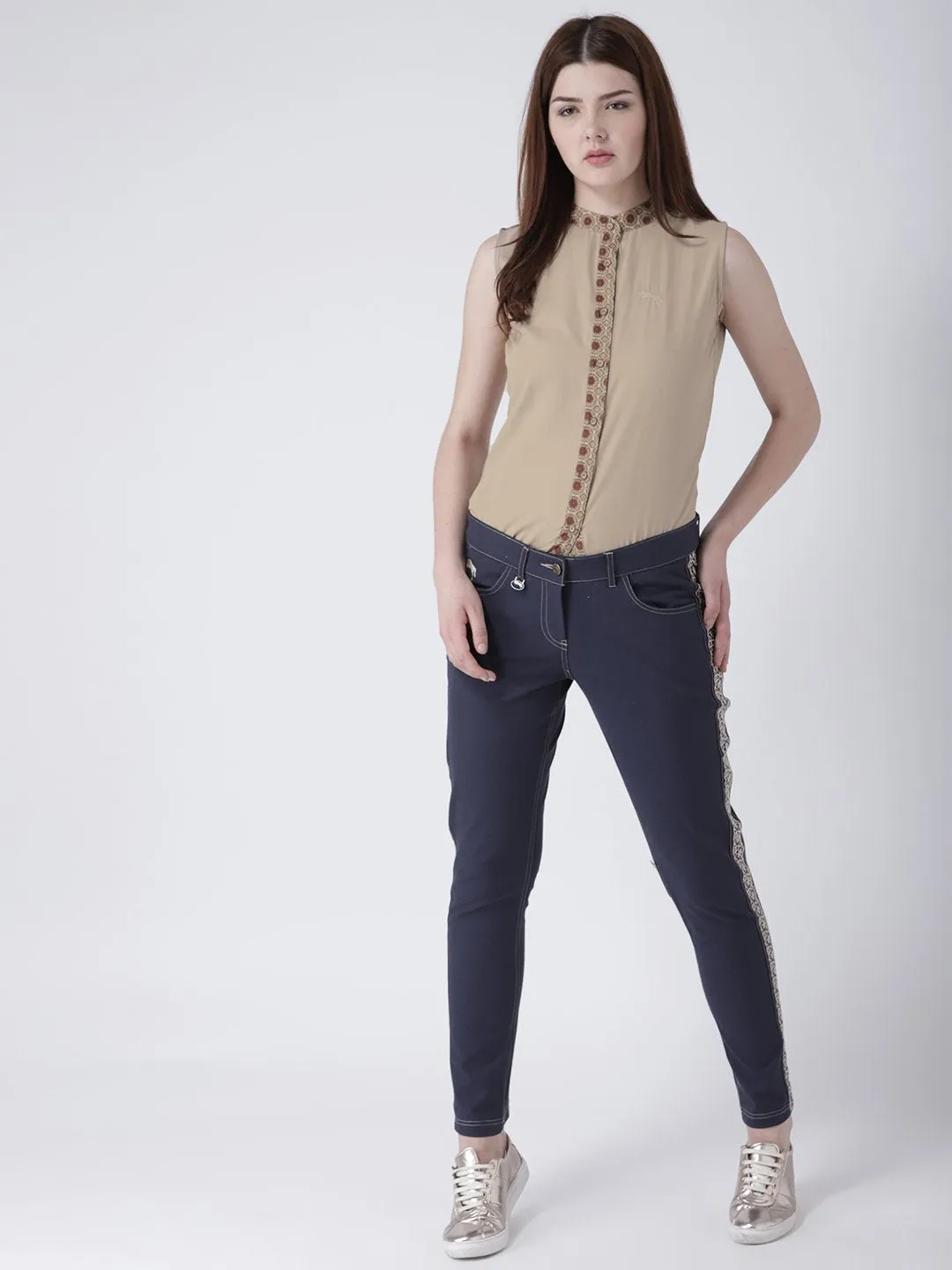 Women Beige Solid Top