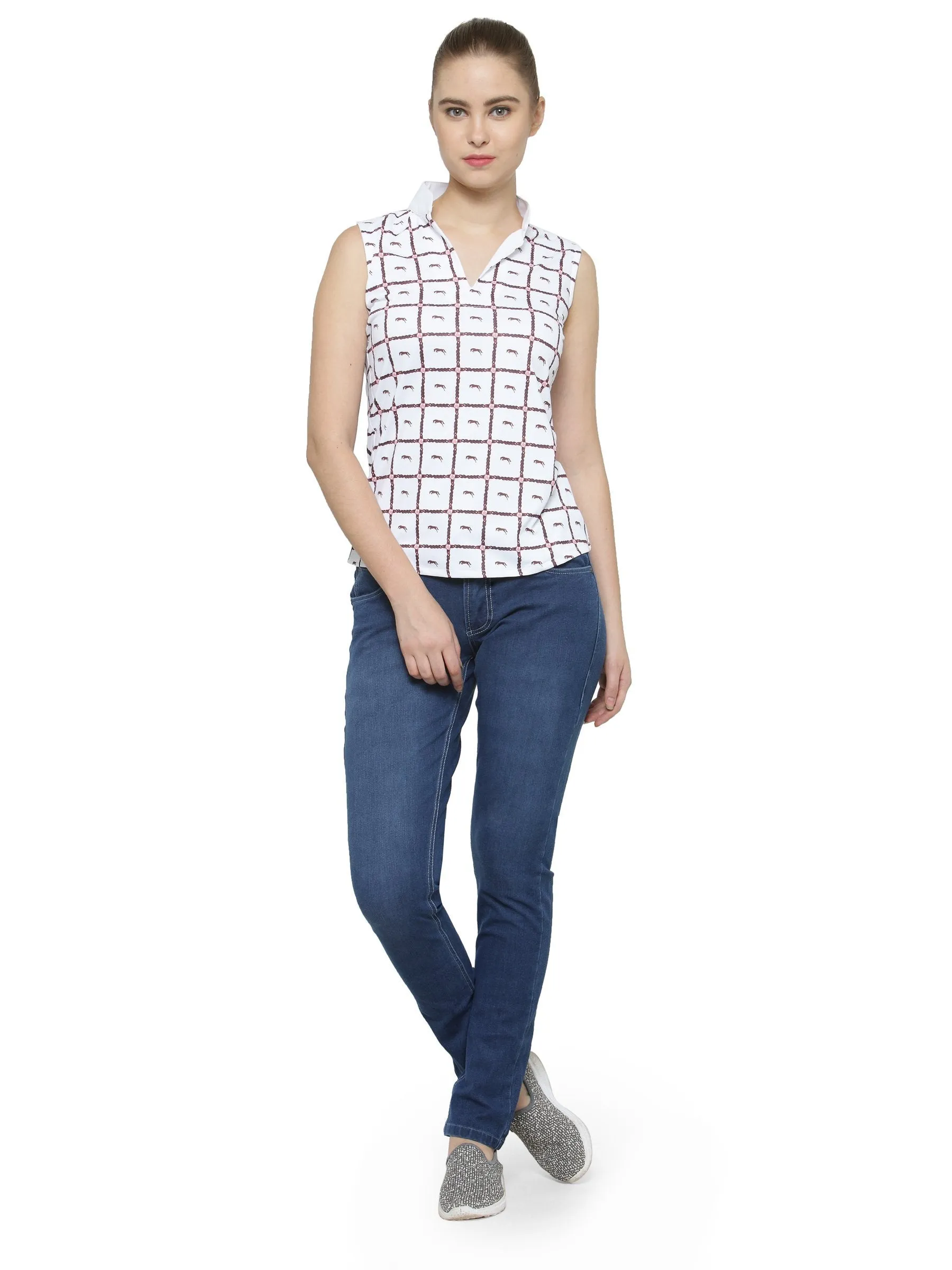 Women Sleeveless Collor Top