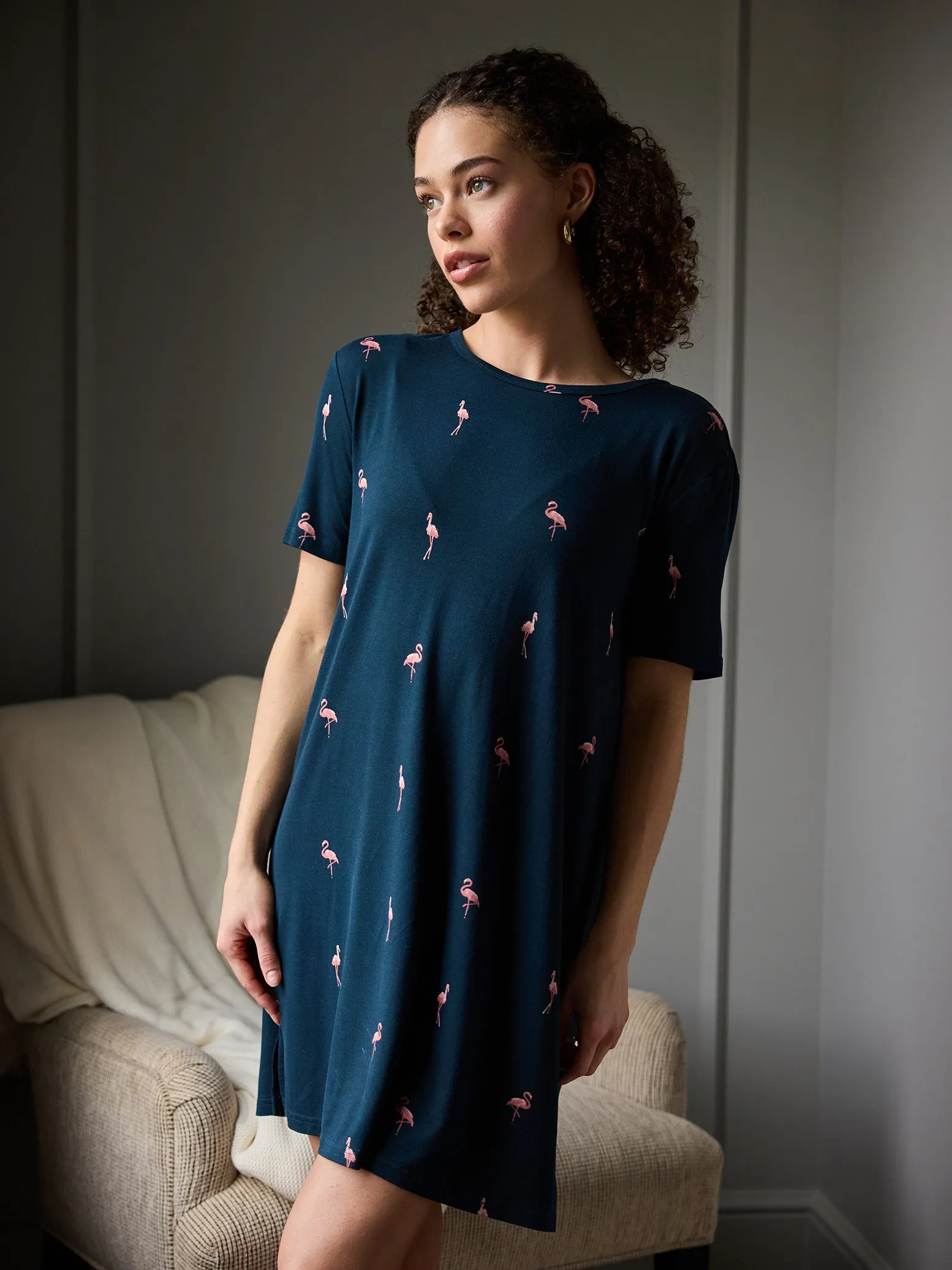 Women's Bamboo Stretch Knit Sleep Dress