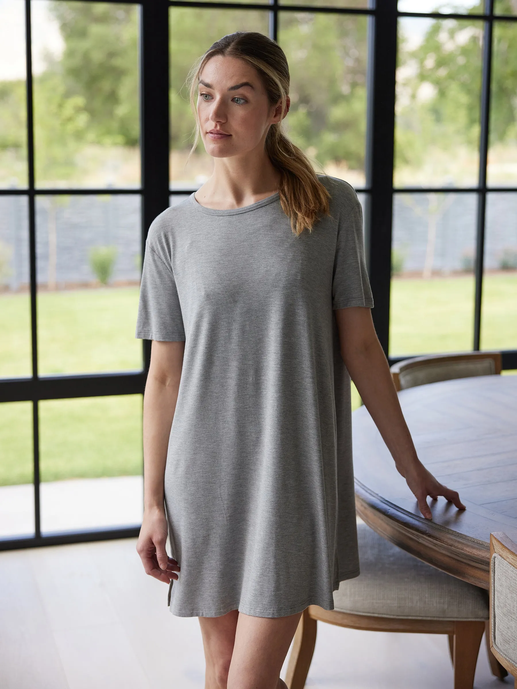 Women's Bamboo Stretch Knit Sleep Dress