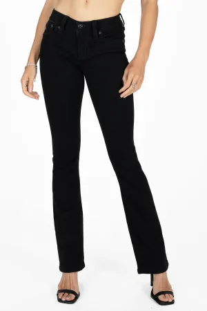 Women's Miss Me Mid-Rise Black Wing Bootcut Jeans