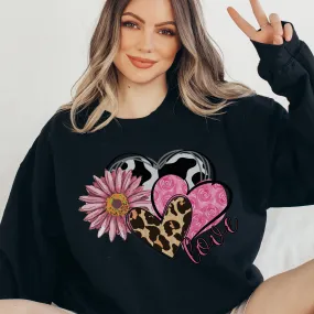 Women's Valentine's Day Sweatshirt, Comfy & Cozy, Gildan Sweatshirt, Ash, White, Sand, Pink or Black, Always Free Shipping!!