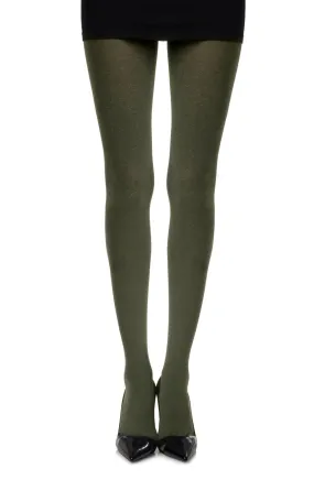 Zohara Heather Green Opaque Tights